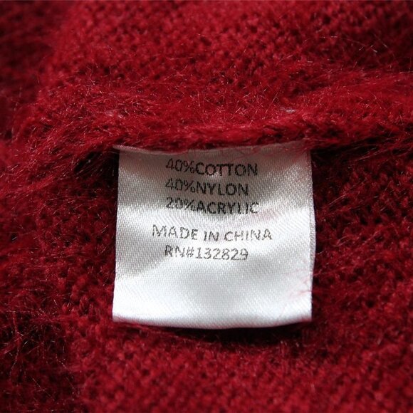 Lovers + Friends Truly Fuzzy Knit Turtle Neck Sweater Red Women Size S - Picture 7 of 11